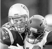  ?? KEVIN C. COX/GETTY IMAGES ?? Rob Gronkowski has been in the league's concussion protocol since taking this hit in the AFC title game.