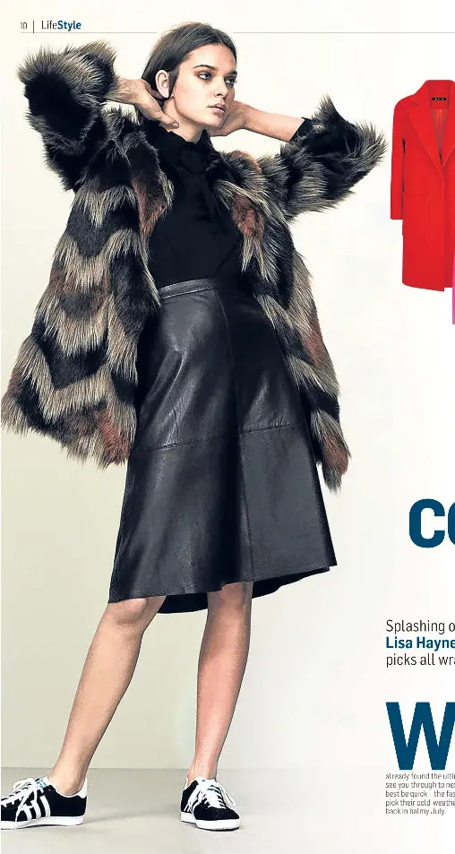 Black carved faux fur coat sale