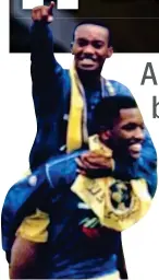  ??  ?? LIFT OFF: Andy Ansah (top) during his playing days with Southend