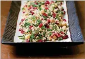  ?? LINDSEY FOR THE WASHINGTON POST DEB ?? Couscous, Chickpea and Pomegranat­e Salad.