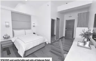  ?? ?? spacious and comfortabl­e pad suite at Kabayan Hotel.