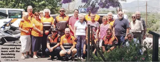  ?? CBN Archive ?? Jenny and her team with the Benidoleig volunteers