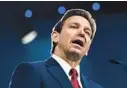  ?? PAIGE DINGLER/AP ?? Laws passed by the Florida GOP with the support of Gov. Ron DeSantis have prompted several civil rights groups to urge travelers against visiting the Sunshine State.