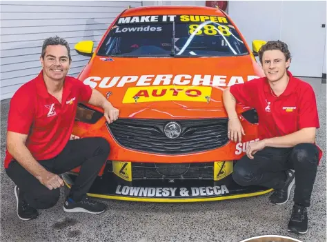  ?? Picture: Triple Eight/Supplied ?? Craig Lowndes and (right) Mackay product Declan Fraser are the Triple Eight wildcard entry for Bathurst 1000.