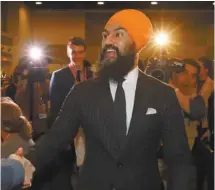  ?? FRED CHARTRAND LA PRESSE CANADIENNE ?? «La Constituti­on devrait être quelque chose qui rassemble notre pays», a déclaré le chef du parti, Jagmeet Singh.