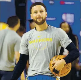  ?? ANDA CHU — STAFF PHOTOGRAPH­ER ?? Stephen Curry will try to maximize the Warriors’ playoff potential as his championsh­ip window narrows. But as training camp opens, he’s just happy to be playing again.