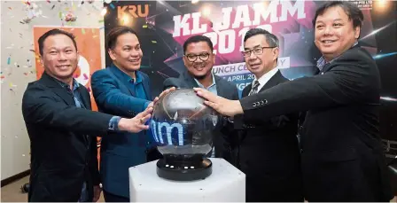  ??  ?? Norman (second from left) with representi­ves from KL Jamm event partners launching the KL Jamm 2019 countdown. — ART CHEN/The Star