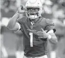  ?? RICK SCUTERI/AP ?? Rookie QB Kyler Murray led the Cardinals back from a 24-3 fourth-quarter deficit to a tie with the Lions last Sunday.