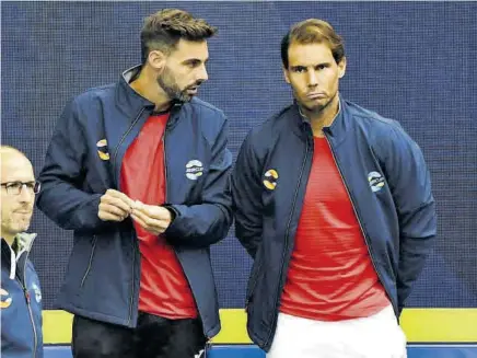  ?? //EFE ?? Rafa Nadal, con el rostro serio. Unos problemas en la espalda le han impedido hasta ahora jugar la ATP Cup