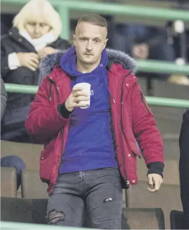  ??  ?? 0 Leigh Griffiths was a spectator at Hibs’ match against Hearts at Easter Road on 29 December.