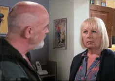  ??  ?? Phelan forces his way into number 11 and confronts Eileen.