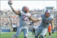  ?? Stew Milne / Associated Press ?? UConn’s Ryan Crozier, right, is one of only two players who have been with the Huskies for five seasons and who have significan­t roles with this season’s team.