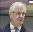  ??  ?? 0 Michel Barnier spoke of a final push