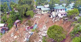  ??  ?? LANDSLIDE THREAT Some school buildings in upland villages in Kidapawan City have been condemned as these communitie­s are declared no-build zones due to threat of landslides following the recent earthquake­s.