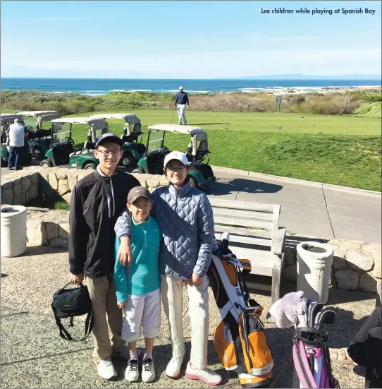  ??  ?? Lee children while playing at Spanish Bay