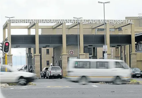  ?? Picture: Kevin Sutherland ?? Chris Hani Baragwanat­h Hospital in Soweto, the biggest hospital run by the state.