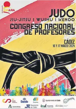  ?? ?? Cartel anunciador del I Congreso Nacional de Profesores de Judo.