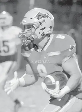  ?? KARL MERTON FERRON/BALTIMORE SUN ?? Chance Campbell was a standout linebacker at Calvert Hall High School before coming to Maryland. He is taking aim at a starting position with the Terps this season.