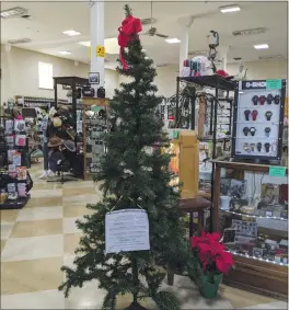  ?? PHOTO BY AURA WHITTAKER ?? Willits Christmas Program gift trees were full of tags, but now they are bare because local residents have committed to filling them all.