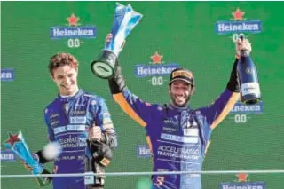  ?? // AFP ?? Ricciardo y Norris, doblete de McLaren en Italia