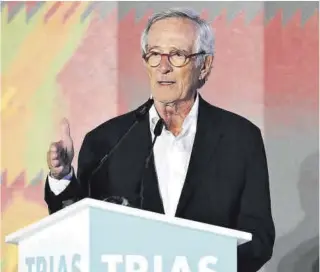  ?? Lluís Gené / AFP ?? Xavier Trias, alcaldable per Junts, en l’acte d’inici de campanya d’ahir.