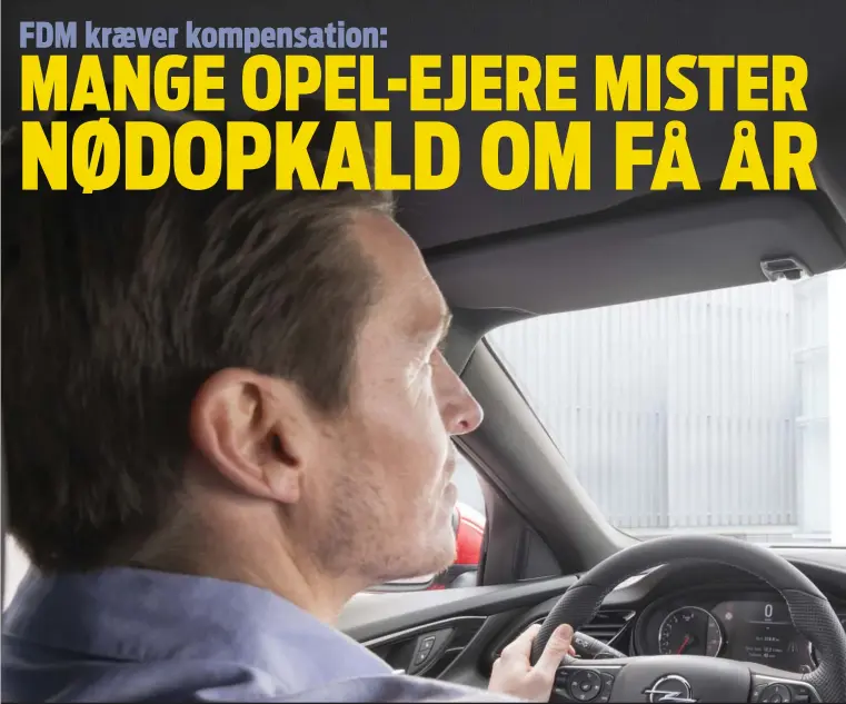  ??  ?? Opel Onstar har en raekke services, hvor nødopkald til en alarmcentr­al ved ulykker har vaeret en hjørnesten. Den del forsvinder med systemet i slutningen af 2020. FOTOS: OPEL