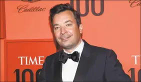  ?? Charles Sykes / Associated Press ?? The “Tonight Show Starring Jimmy Fallon” returned to its New York City studio for the first time Monday since the pandemic shut down much of television.