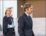  ?? CONTRIBUTE­D BY NICOLE WILDER/AMC/ SONY PICTURES TELEVISION ?? Bob Odenkirk stars as Jimmy McGill and Rhea Seehorn as Kim Wexler in “Better Call Saul.”