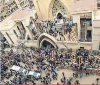  ??  ?? St George church, Tanta, after the attack.