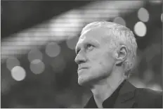  ?? FRANCISCO SECO/AP ?? FRANCE’S HEAD COACH DIDIER DESCHAMPS LOOKS ON before the World Cup semifinal soccer match between France and Morocco at the Al Bayt Stadium in Al Khor, Qatar, Wednesday, Dec. 14, 2022.