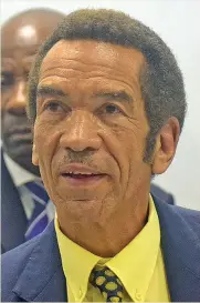  ??  ?? FORMER PRESIDENT: Khama