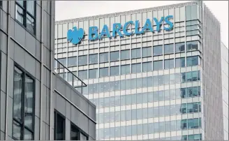  ?? PHOTO: REUTERS ?? Investors have focused on the poor first-quarter performanc­e by Barclays’ markets division.