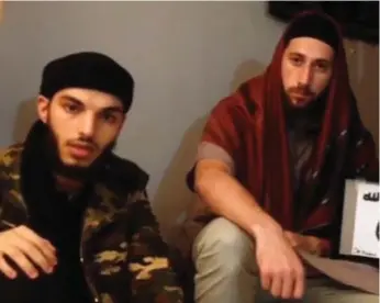  ?? REUTERS ?? Daesh released a video Wednesday purportedl­y showing the two men involved in this week’s church attack.