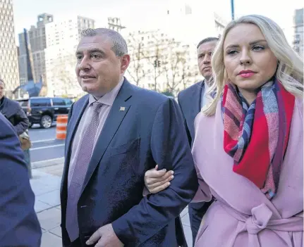  ?? BRYAN R. SMITH • REUTERS ?? Ukrainian-american businessma­n Lev Parnas arrives for a hearing at the Manhattan Federal Court in New York in February.