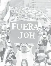  ?? AFP ?? En Honduras son frecuentes las protestas que exigen la salida de Juan Orlando Hernández/