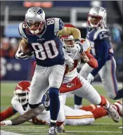  ?? JOHN SLEEZER / KANSAS CITY STAR ?? Receiver Danny Amendola is leaving the Patriots as a free agent for the Dolphins. The nine-year veteran also played for the Rams.