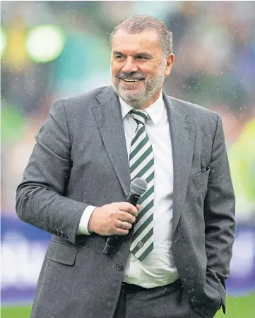  ?? Celtic players underestim­ate ICT. ?? FINAL MOTIVATION: Ange Postecoglo­u will not let his