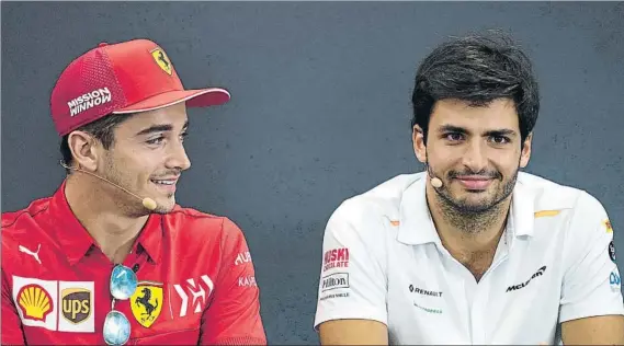  ?? FOTO: EFE ?? Charles Leclerc y Carlos Sainz formarán una dupla joven llena de ambición a partir de 2021, con la que Ferrari quiere volver a lo más alto de la Fórmula 1