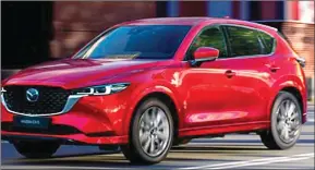  ??  ?? The Mazda CX-5 has been given a minor update for 2022 which includes a number of styling revisions and features.