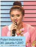  ?? FEDRIK TARIGAN/ JAWA POS ?? Puteri Indonesia DKI Jakarta 1 2017 Puteri Indonesia Intelegens­ia 2017