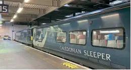  ?? Andy Coward ?? From June 25, 2023, the Caledonian Sleeper operation will be taken over by Scottish Rail Holdings, a Scottish Government-owned entity, from existing operator Serco. On September 27, 2022, 92033 Railway Heritage Trust stands at London Euston, having brought the Caledonian Sleeper service south overnight.