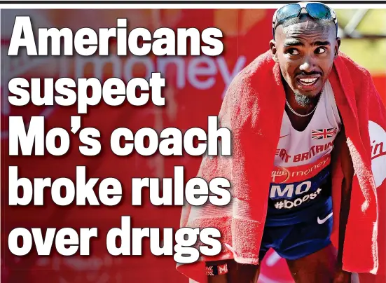  ?? GETTY IMAGES ?? Anxious times: Farah must wait to discover if his samples will be made available to the Americans for re-testing