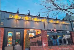  ?? Contribute­d photo ?? Chris Walsh, owner of West Haven’s Duffy’s Tavern (readers voted this spot as top three in no less than four “Best of” categories, including Best Authentic Irish Pub) stands in front of his establishm­ent.