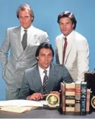  ?? 20TH CENTURY FOX ?? High-profile attorneys Arnie Becker (Corbin Bernsen, left), Victor Sifuentes (Jimmy Smits) and Michael Kuzak (Harry Hamlin) brought courtroom glamour in “L.A. Law.”