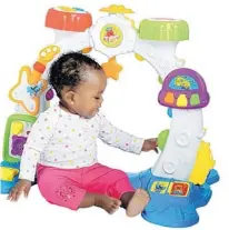  ??  ?? The Hasbro Playskool Rocktivity Sit, Crawl ’N Stand Band is $69.99 at Babies R Us.