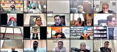  ??  ?? Virtual meeting of the Congress Working Committee on Friday