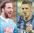  ??  ?? Gonzalo Higuain (27 anni) e Stevan Jovetic (26)