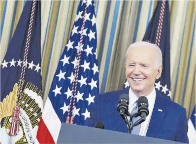  ?? Mandel Ngan / AFP ?? El president Joe Biden, dimecres a la Casa Blanca en una conferènci­a de premsa posterior a les eleccions.