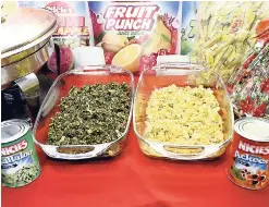  ??  ?? Nicies canned callaloo and ackee on display at Expo Jamaica 2018 at the National Arena on Saturday.