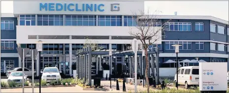  ?? PHOTO: THOBILE MATHONSI ?? Mediclinic expects its operations in Switzerlan­d, to improve revenue for the financial year to March by 3.5 percent.